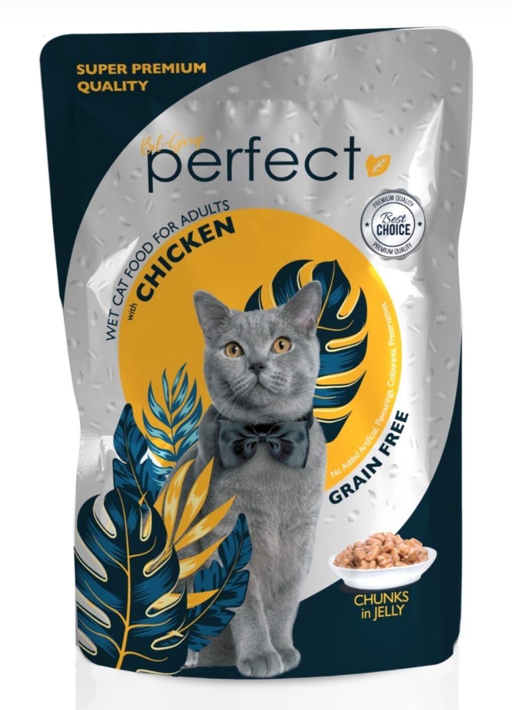 Perfect Premium Tahılsız Tavuk Etli Pouch Yaş Mama 85 gr (%100 Et)