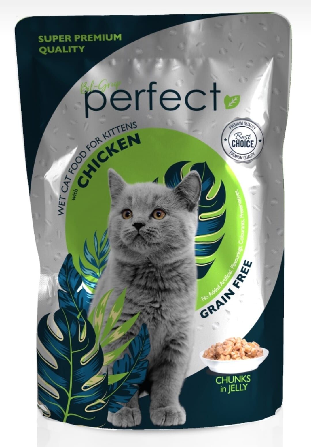Perfect Premium Tahılsız Yavru Kedi Pouch Yaş Mama 85 gr (%100 Et)