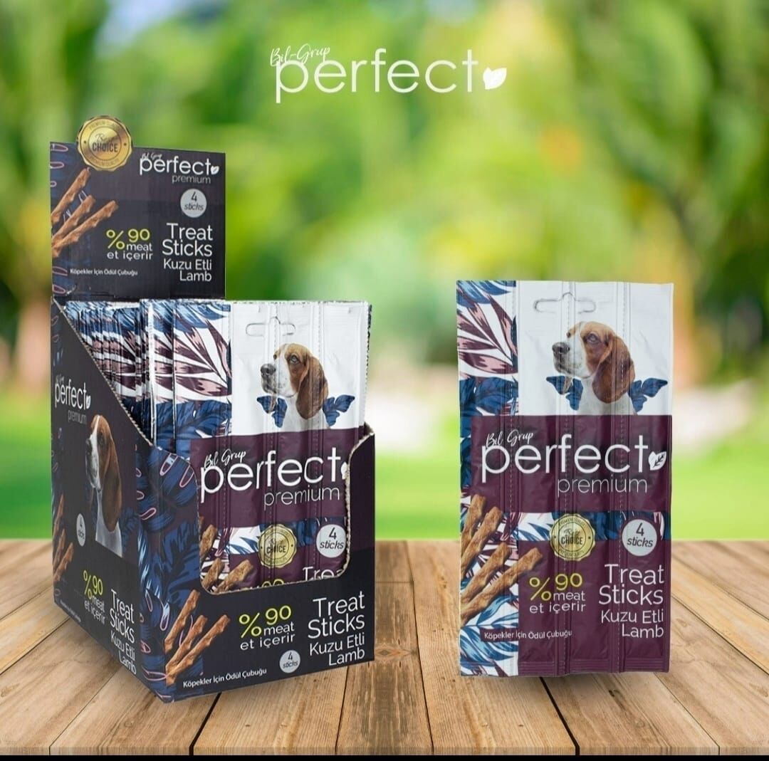 Perfect Premium Kuzu Etli Köpek Ödül Çubuğu 20 gr (50'li Paket)
