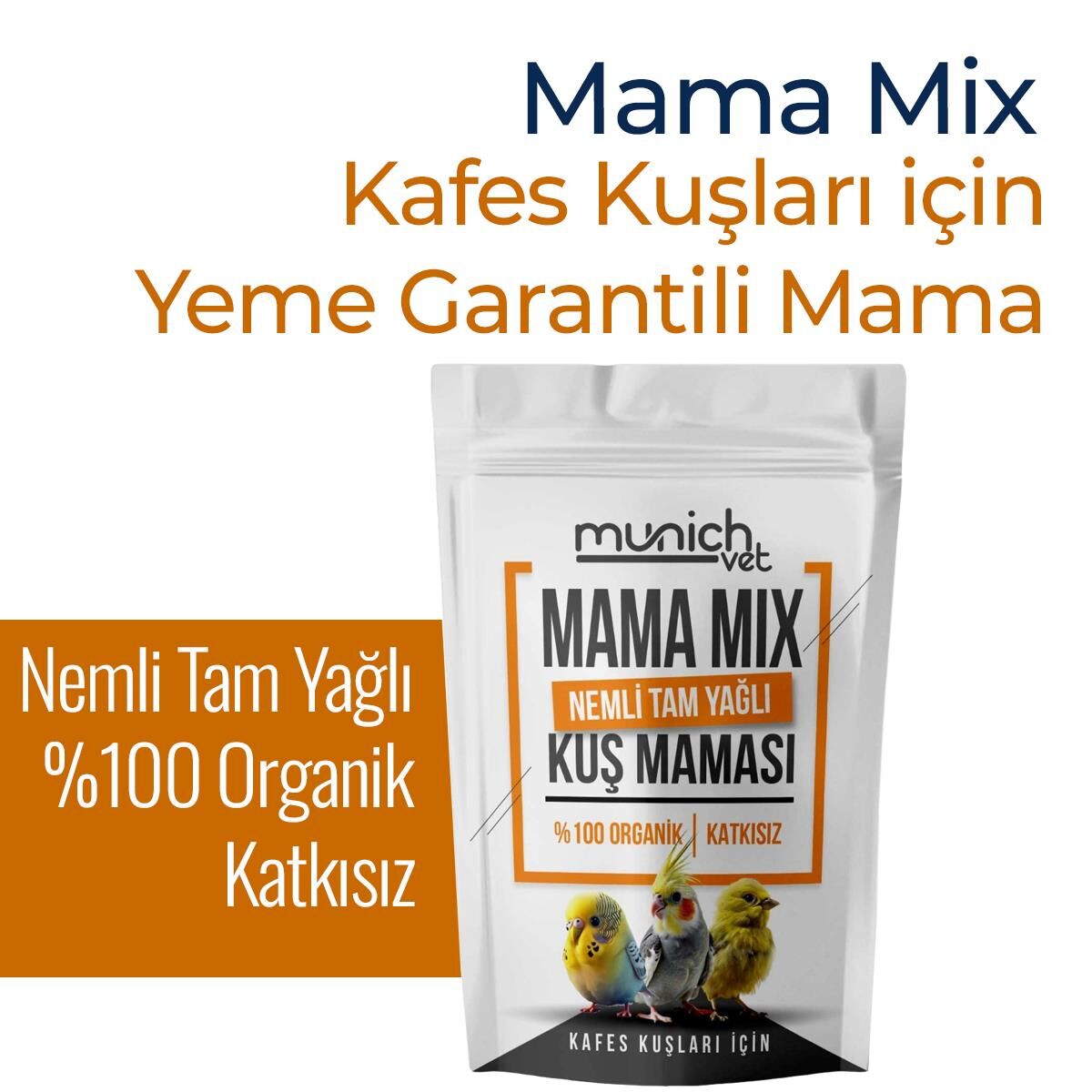 Mama Mix Nemli Tam Yağlı Mama - 1 Kg (Ultra Lüks Kuş Yemi)