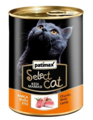 Patimax Kuzu Etli Kedi Maması Konservesi 400 gr. (Parça Etli, İtalyan Menşeili)