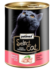 Patimax Tavuk Etli Kedi Maması Konservesi 400 gr. (Parça Etli, İtalyan Menşeili)