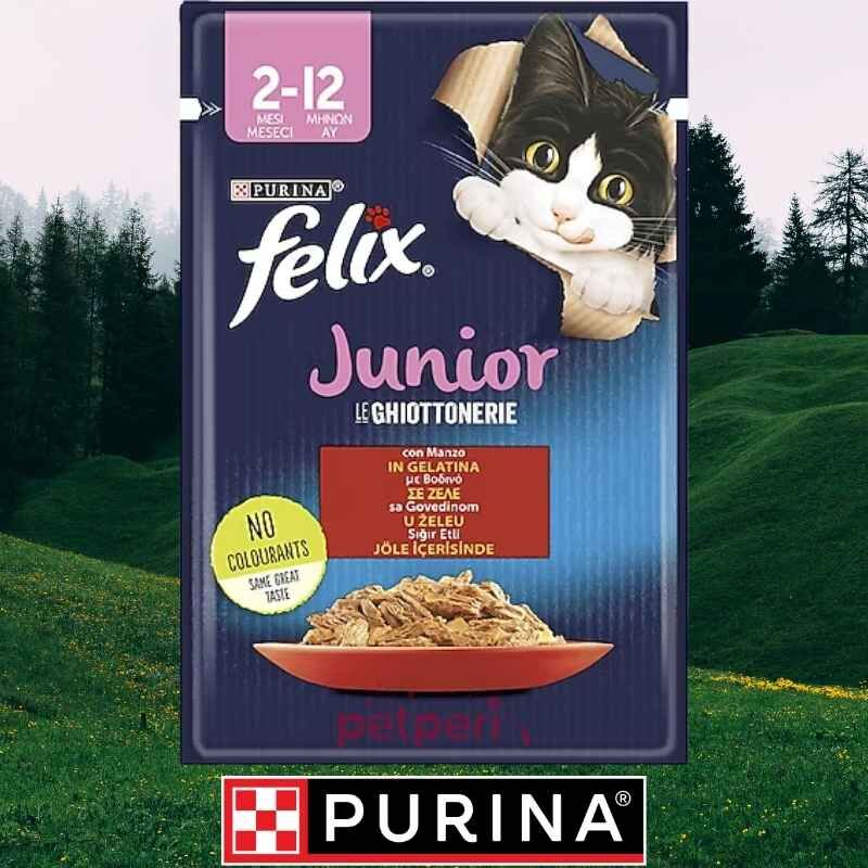 Felix Yavru Kedi Maması 85 Gr. Pouch (Sığır Etli)