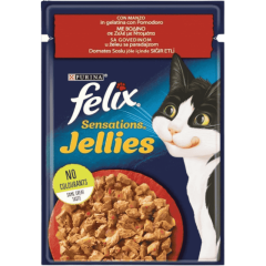 Felix Sensations Domates Soslu Jöle - Sığır Eti 85 Gr. Pouch