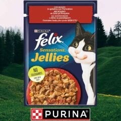Felix Sensations Domates Soslu Jöle - Sığır Eti 85 Gr. Pouch