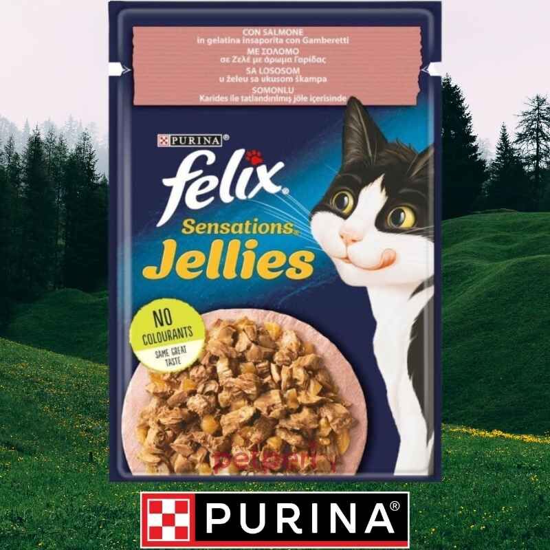 Felix Sensations Karidesli Jöle - Somonlu 85 Gr. Pouch
