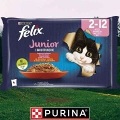 Felix 4'lü Yavru Kedi Maması 4x85 Gr. Pouch (12 Adet)