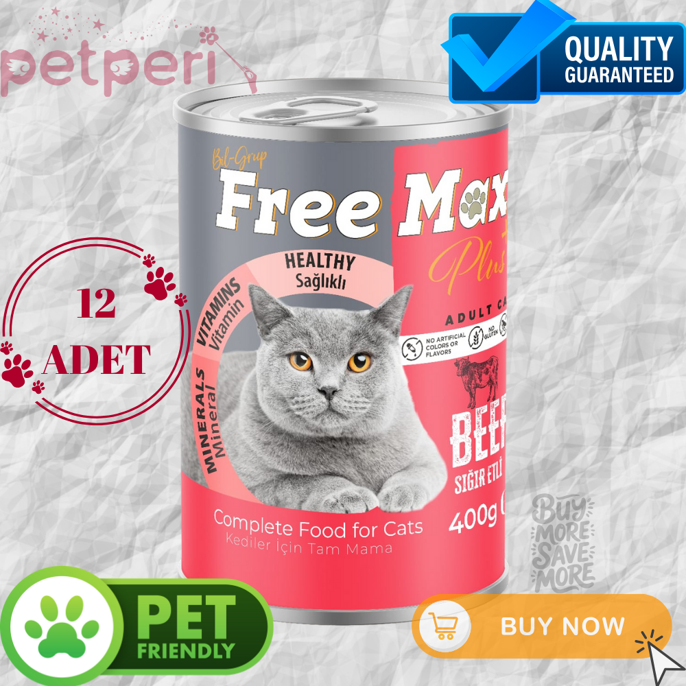 Free Max Dana Etli Kedi Konservesi 400 Gr. (12 ADET)