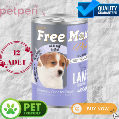 Free Max Kuzu Etli Yavru Köpek Konservesi 400 Gr. (12 ADET)